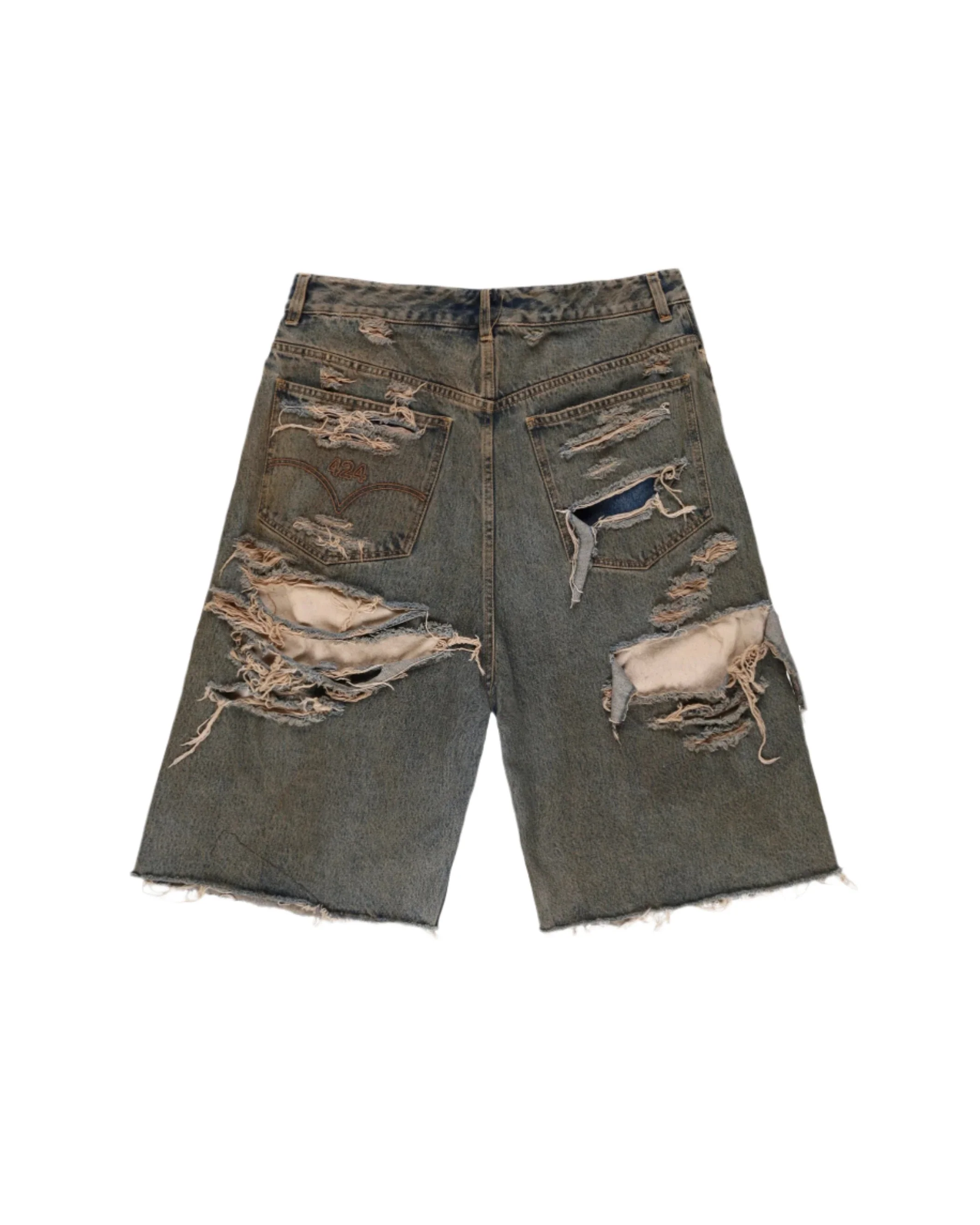 424 Big Daddy Denim Shorts Blue - Image 3