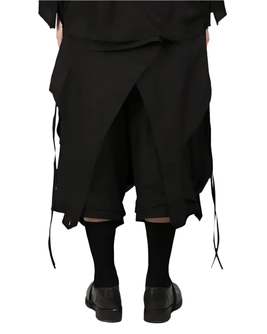 ænrmòus Raindrops in Leaves Pants Black - Image 6