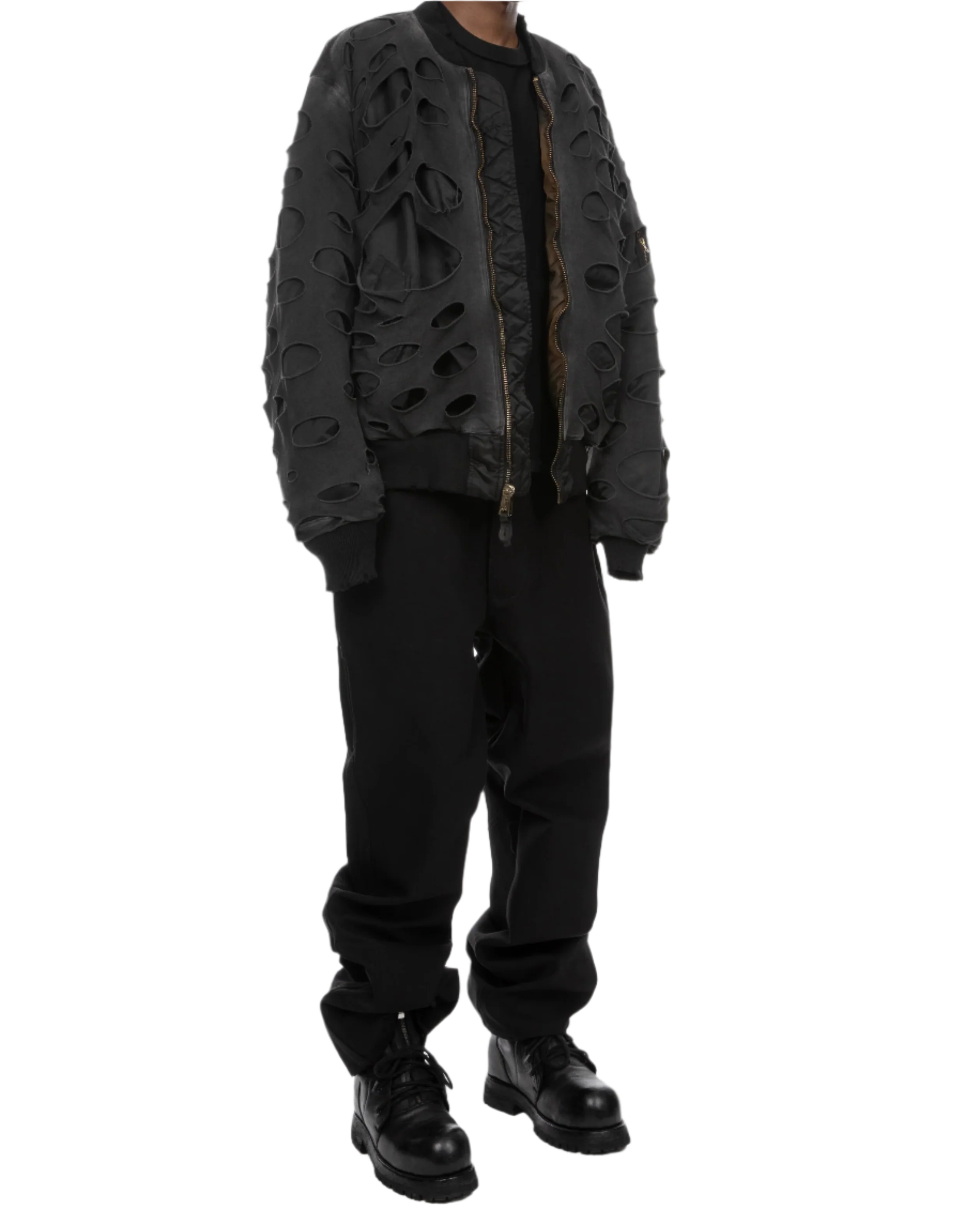 Alexander Digenova Double Layer Bomber Jacket Black - Image 4