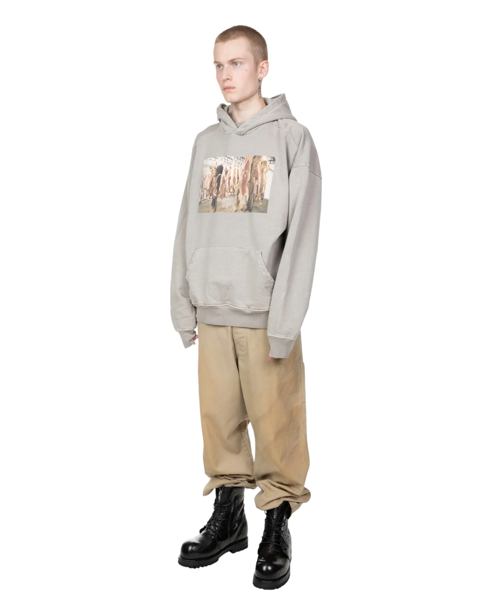 Alexander Digenova Meat Locker Hoodie Grey - Image 3