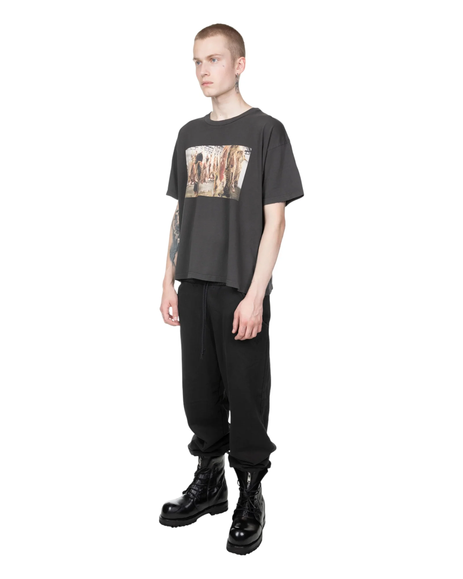 Alexander Digenova Meat Locker T-shirt Charcoal - Image 3