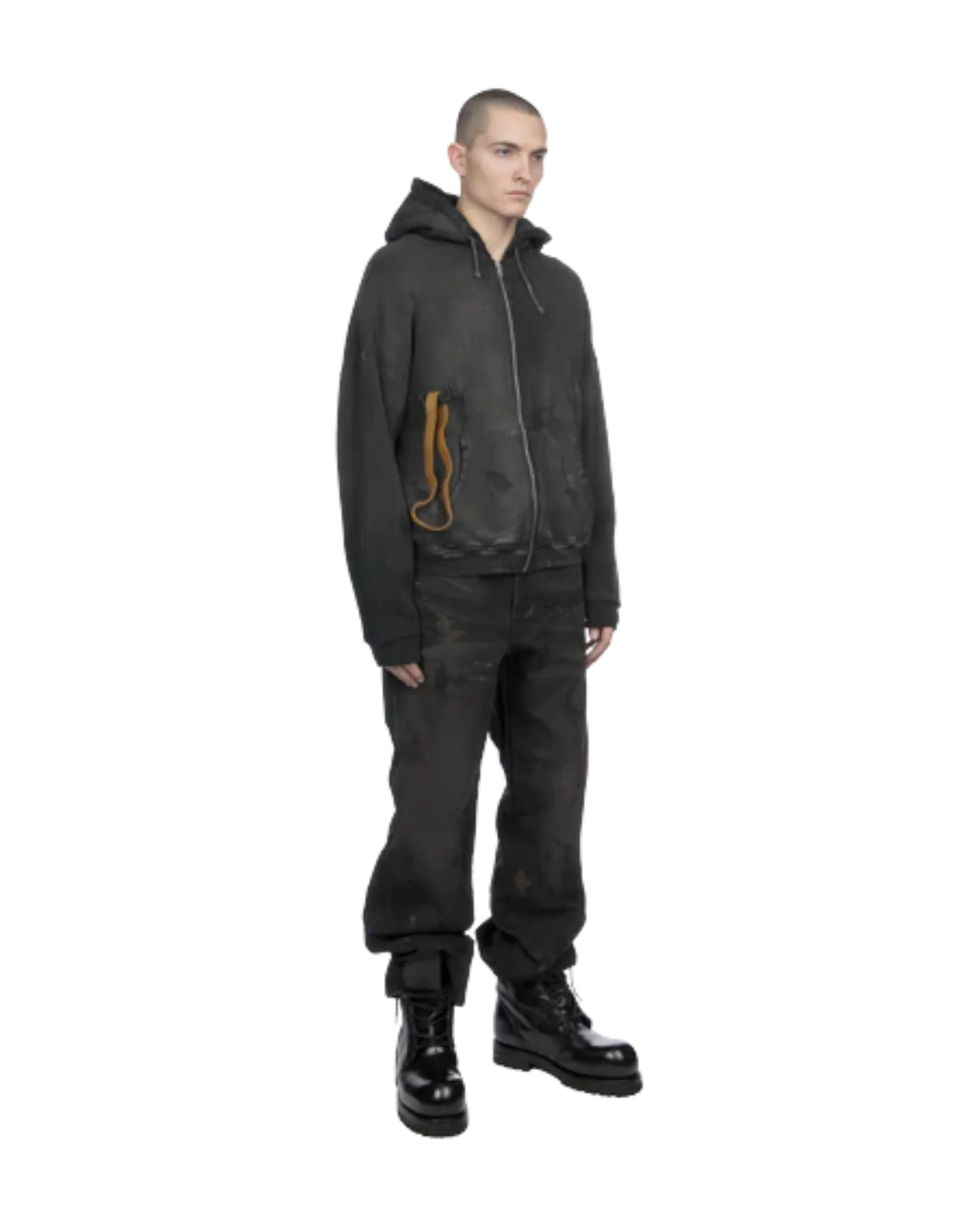 Alexander Digenova Rubber Band Hoodie Intage Black - Image 4
