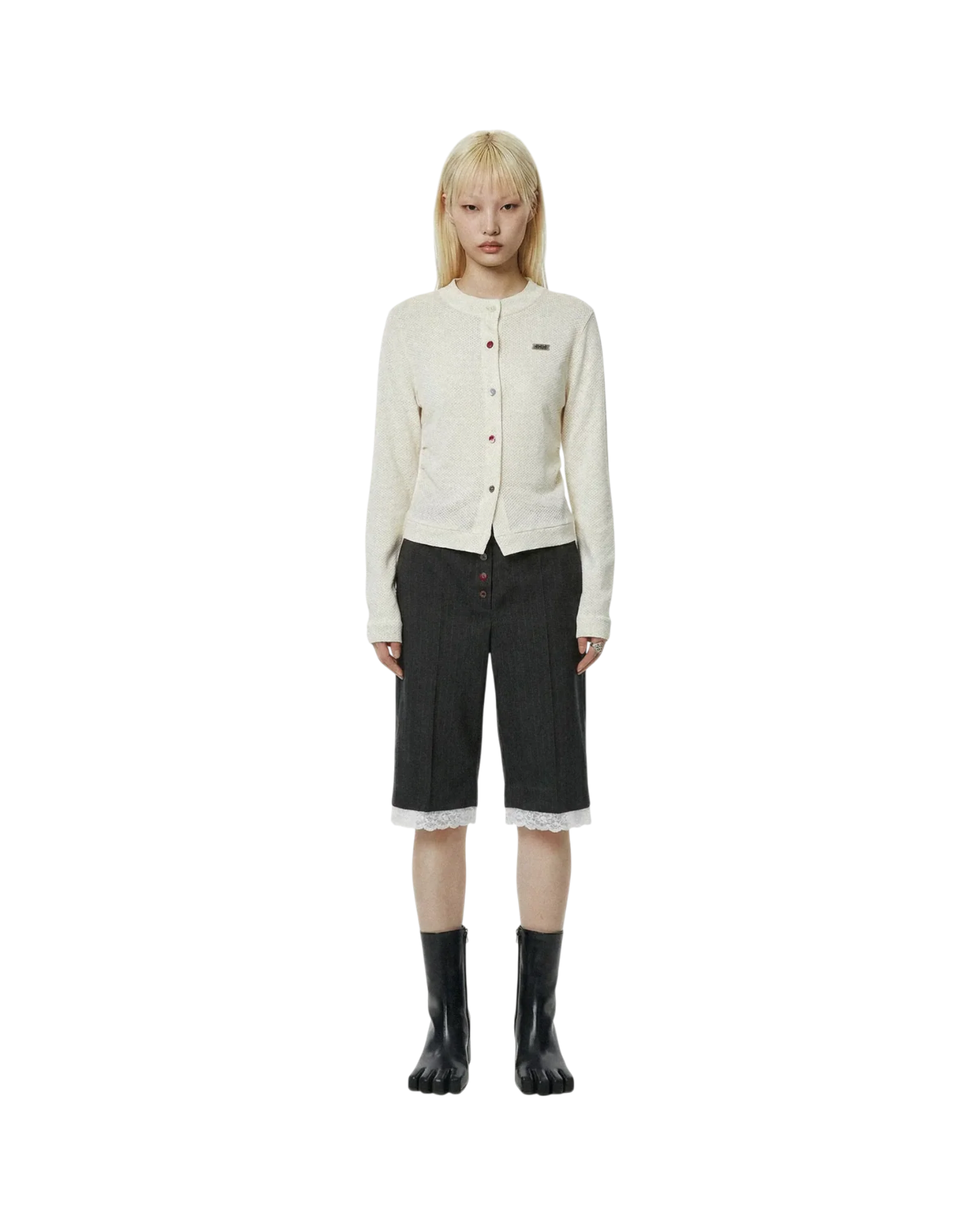 Avavav Button-Up Cardigan White - Image 3