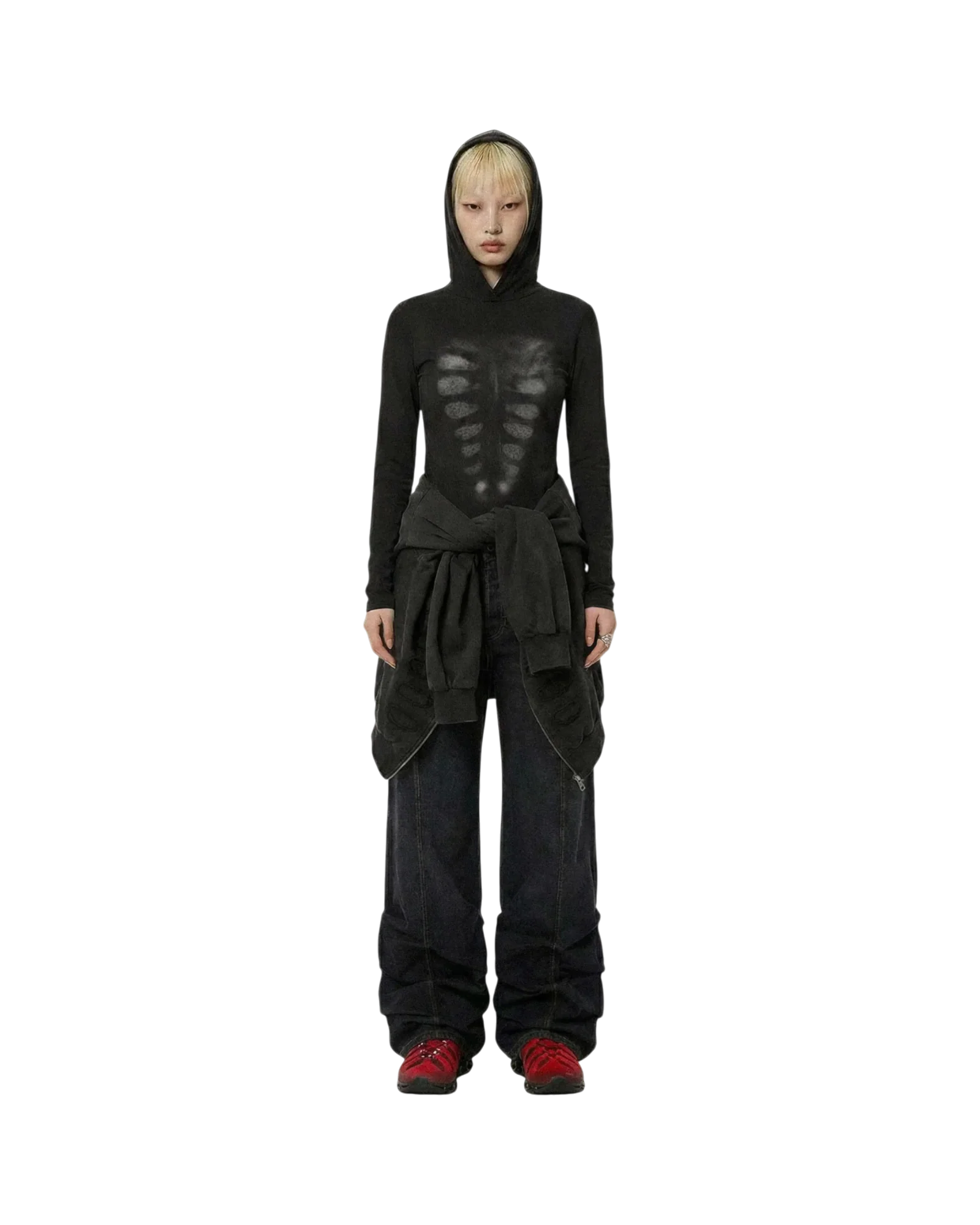 Avavav Hooded Top Printed X-Ray Black - Image 2