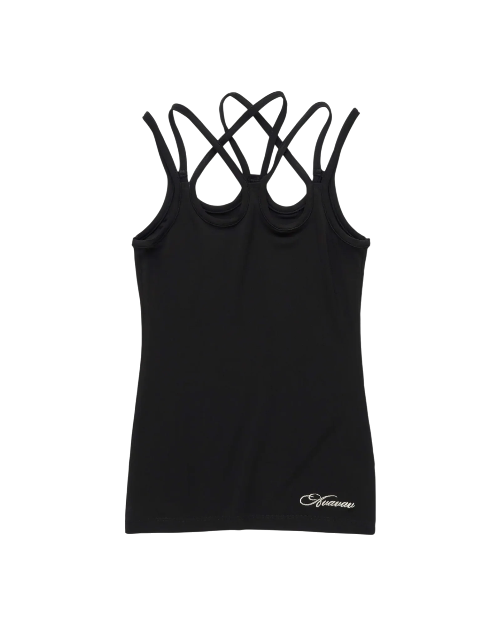 Avavav Multi Strap Script Logo Top Black