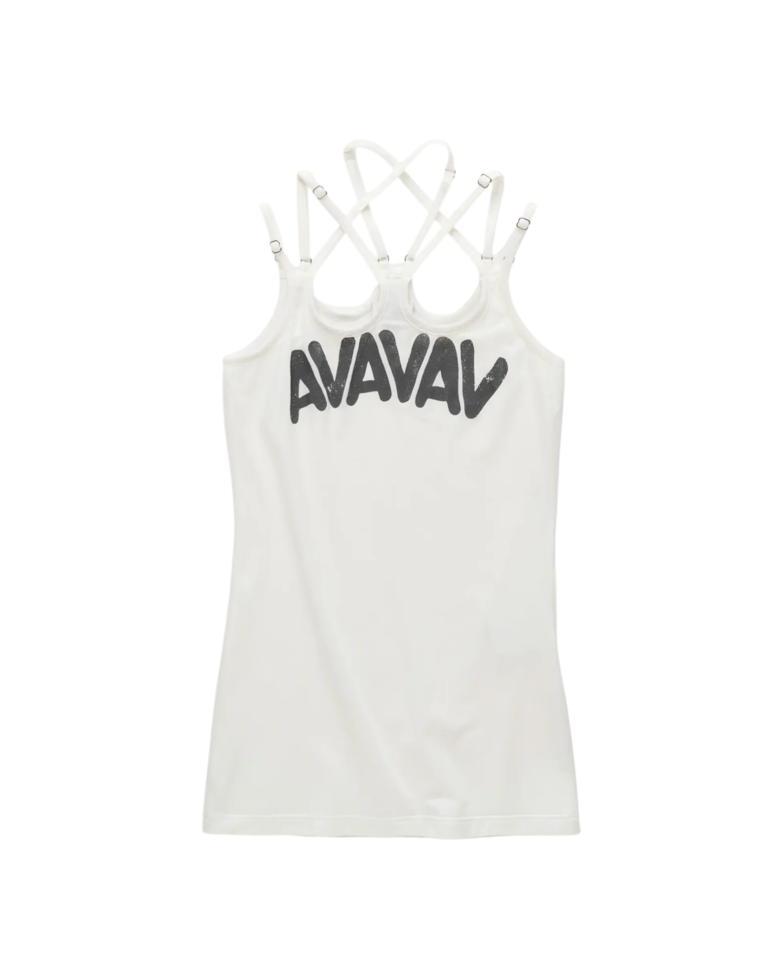 Avavav Printed Strap Top White