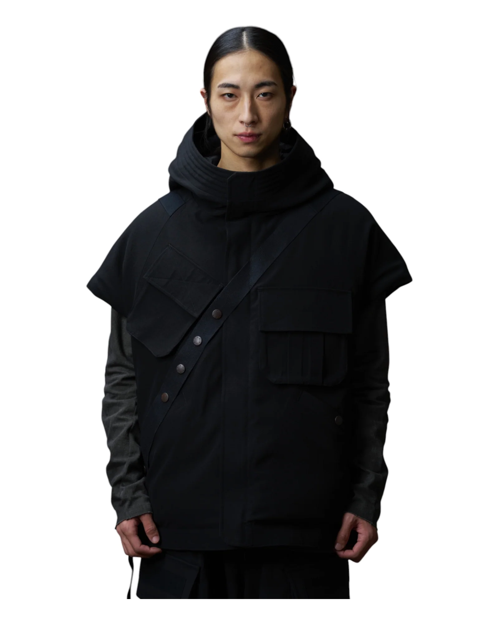 Devoa Down Vest Black - Image 2
