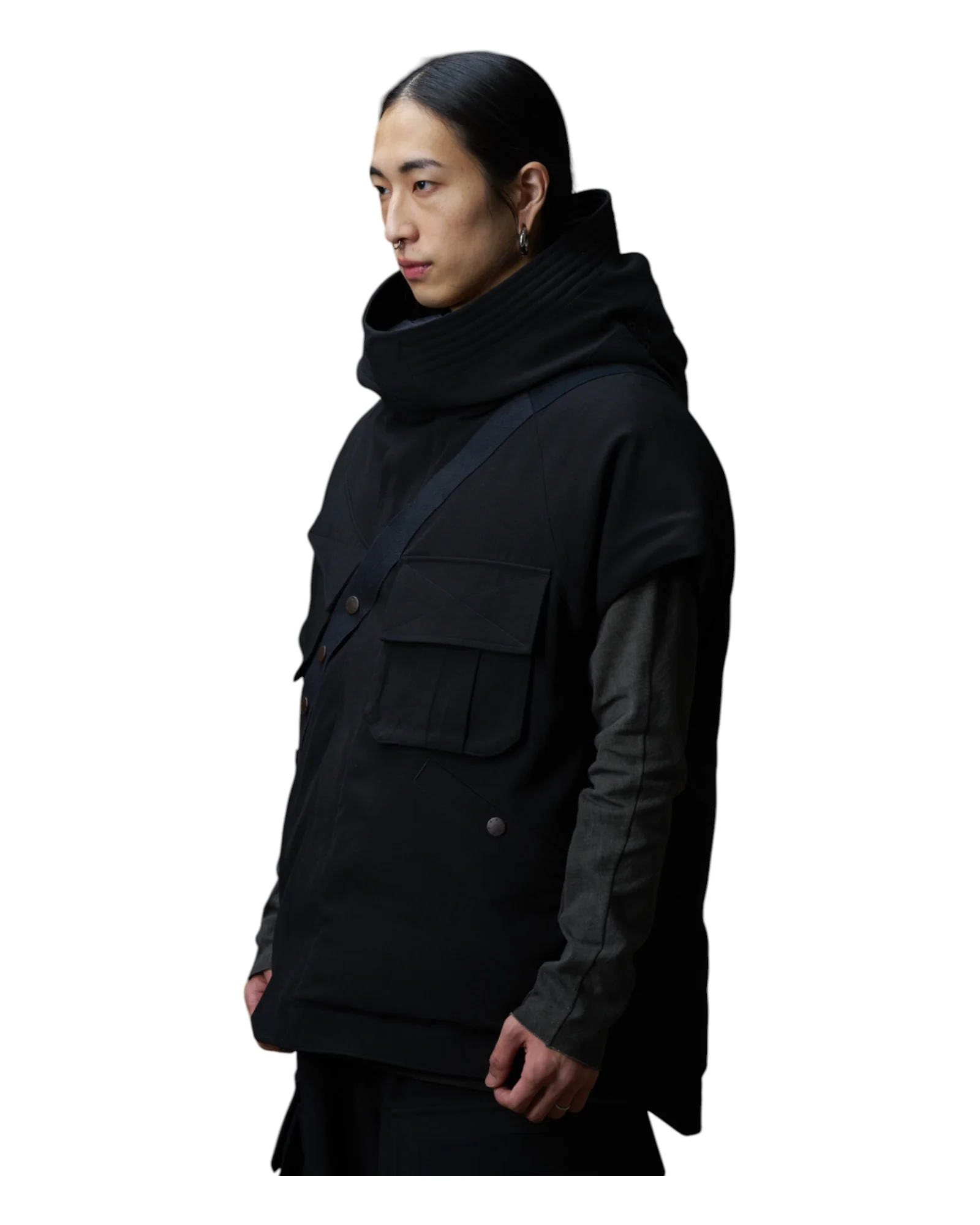 Devoa Down Vest Black - Image 3
