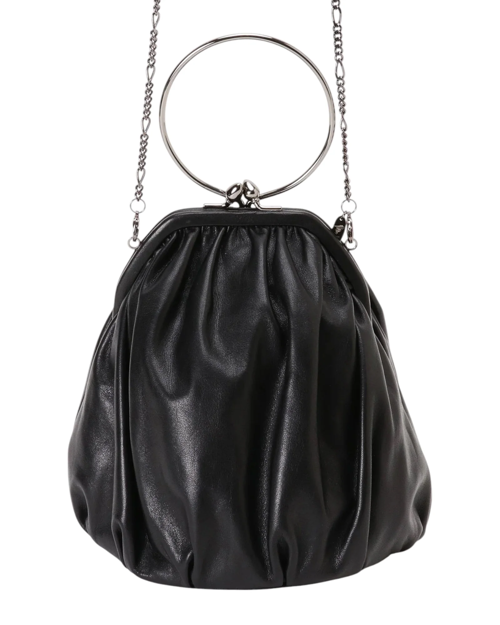 Discord by Yohji Yamamoto Drape Clasp Pouch Black - Image 6