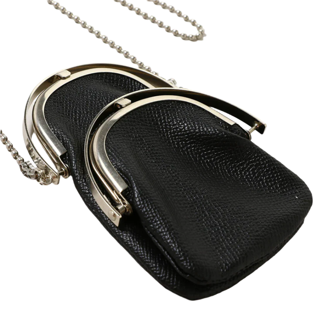 ED ROBERT JUDSON Chain Double Frame Purse Black - Image 3
