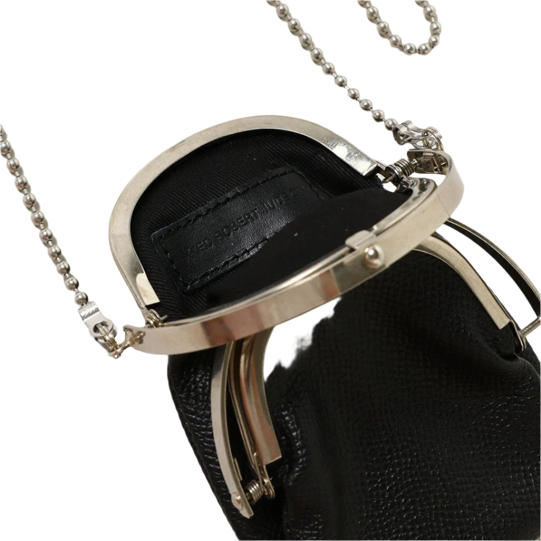ED ROBERT JUDSON Chain Double Frame Purse Black - Image 4