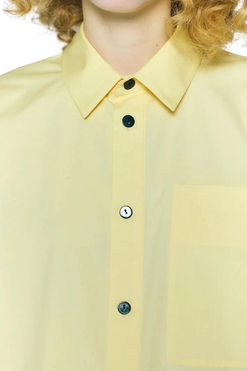 Enfold Combination Knit Shirt Light Yellow - Image 7