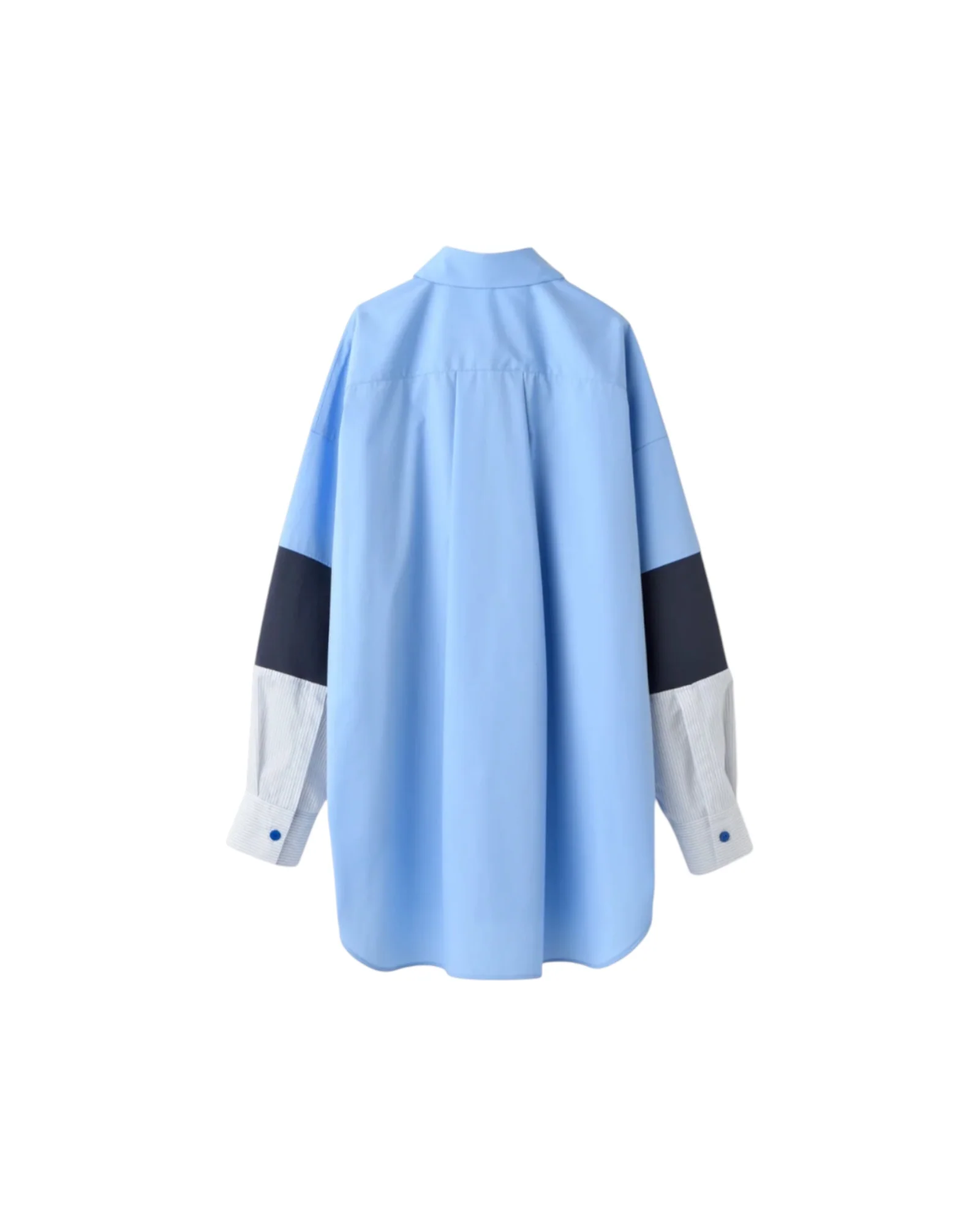 Enfold Combination Knit Shirt Sax - Image 2
