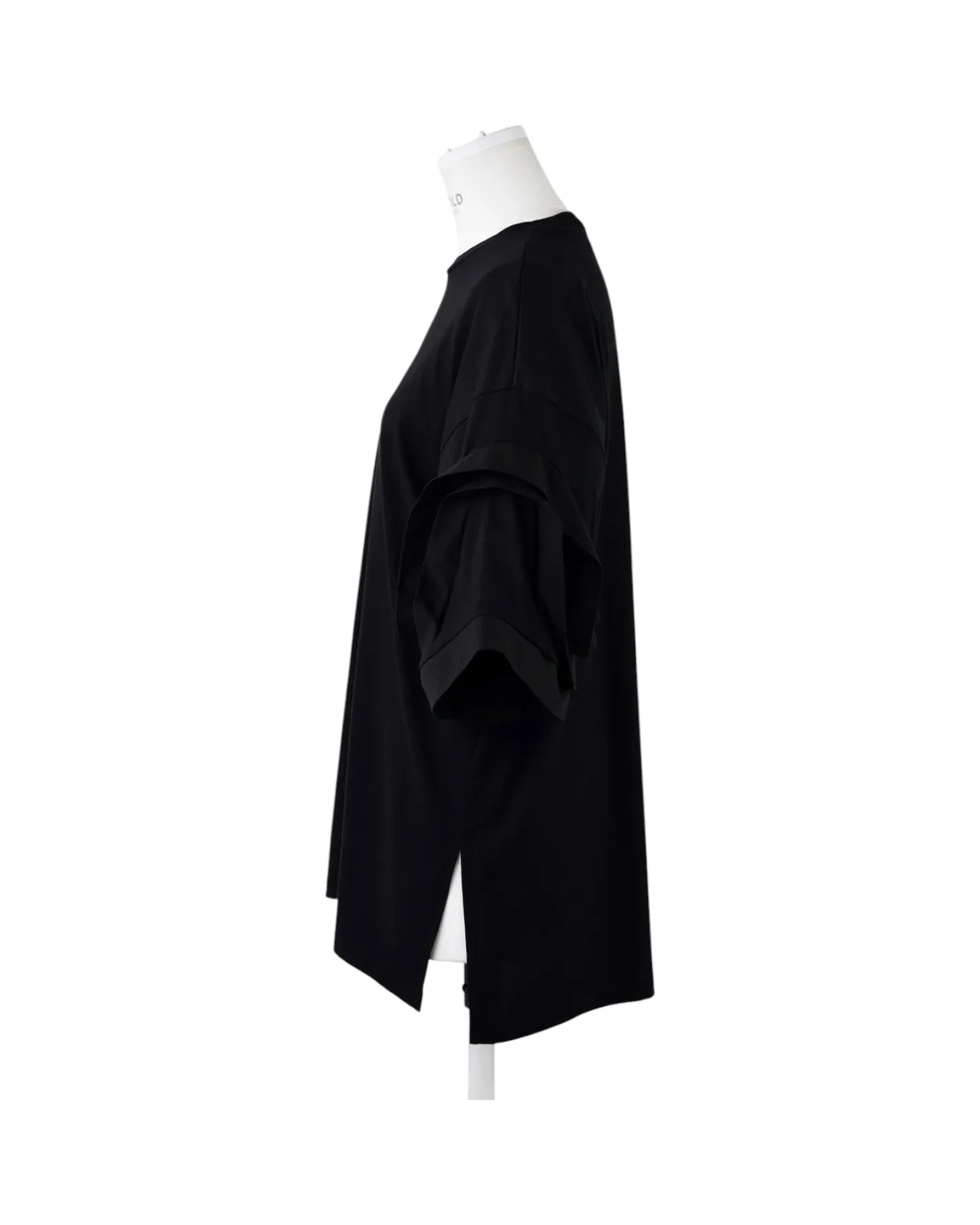 Enfold Flower Sleeves T-Shirt Black - Image 2