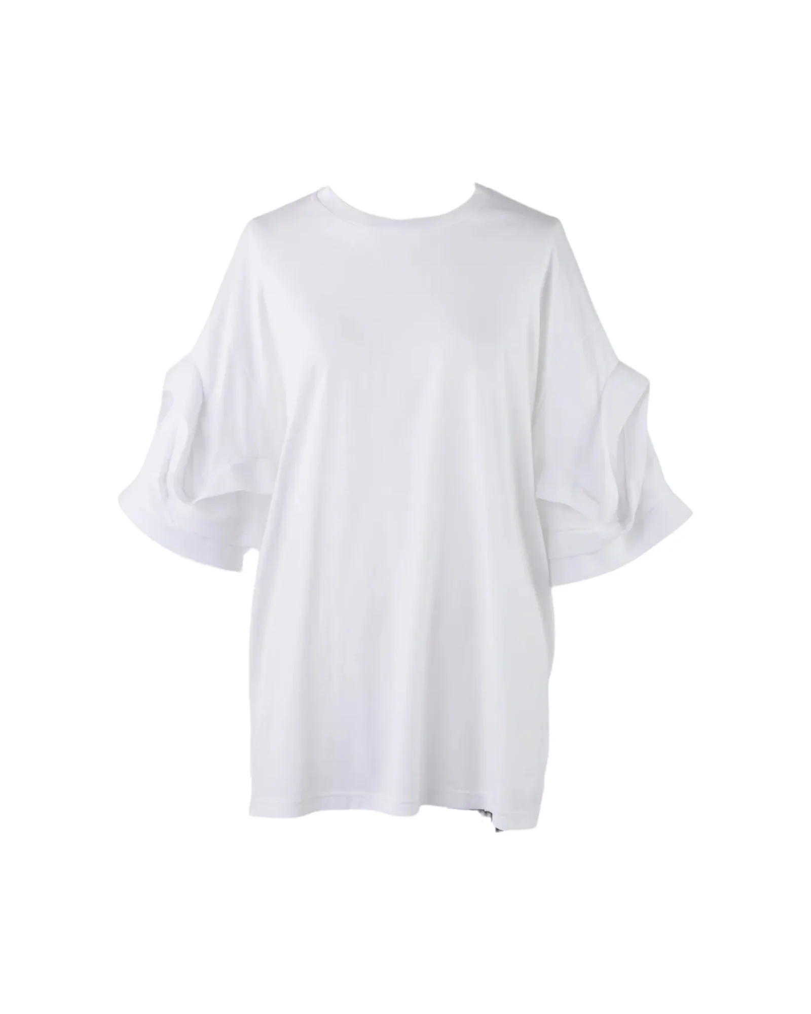 Enfold Flower Sleeves T-Shirt White