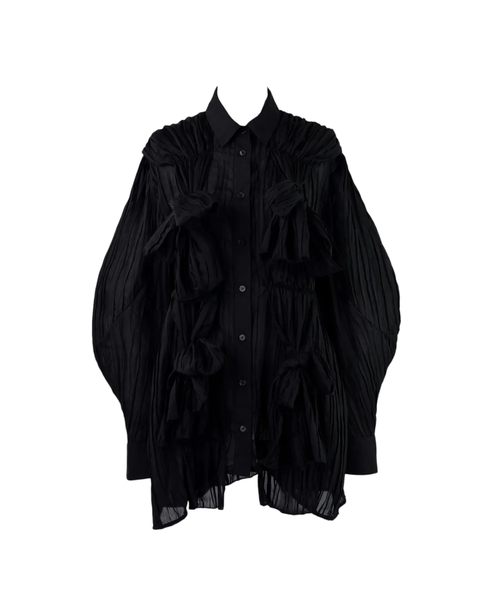 Enfold Gathered Shirt Black