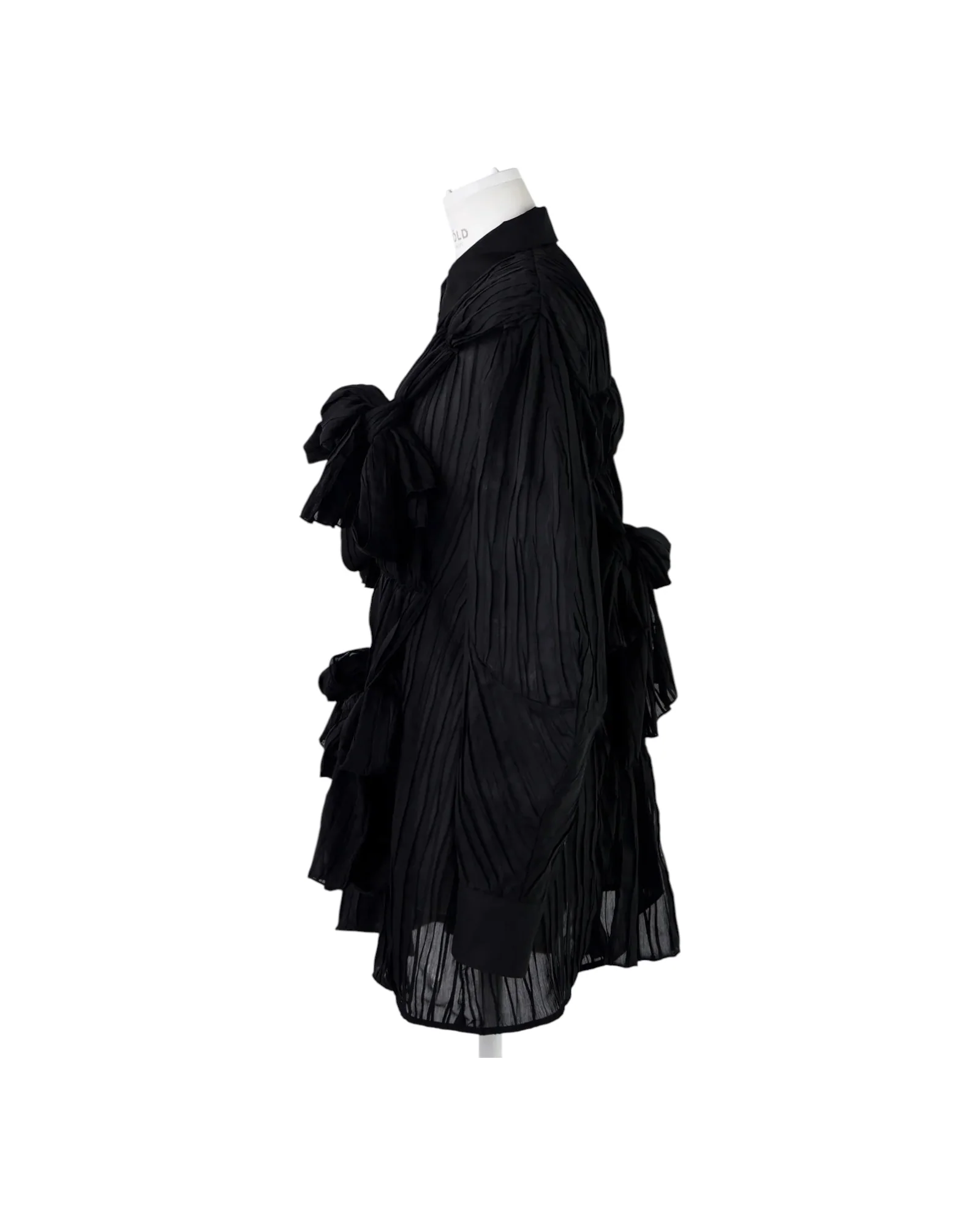 Enfold Gathered Shirt Black - Image 2