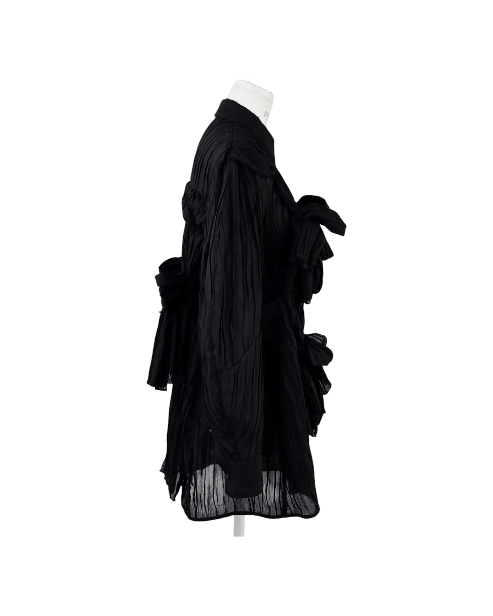 Enfold Gathered Shirt Black - Image 4