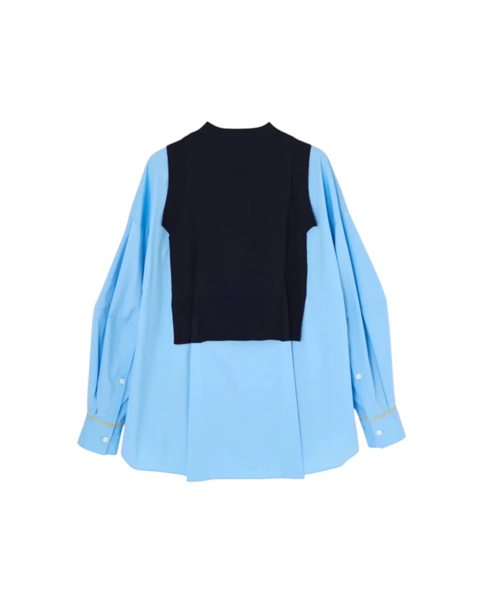 Enfold Layered Knit Pullover Light Blue - Image 2