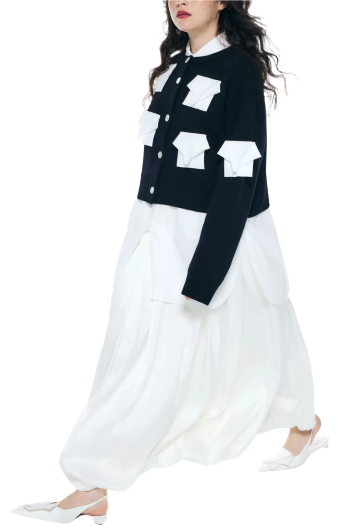 Enfold Motif Elephant Knitted Cardigan Black - Image 4