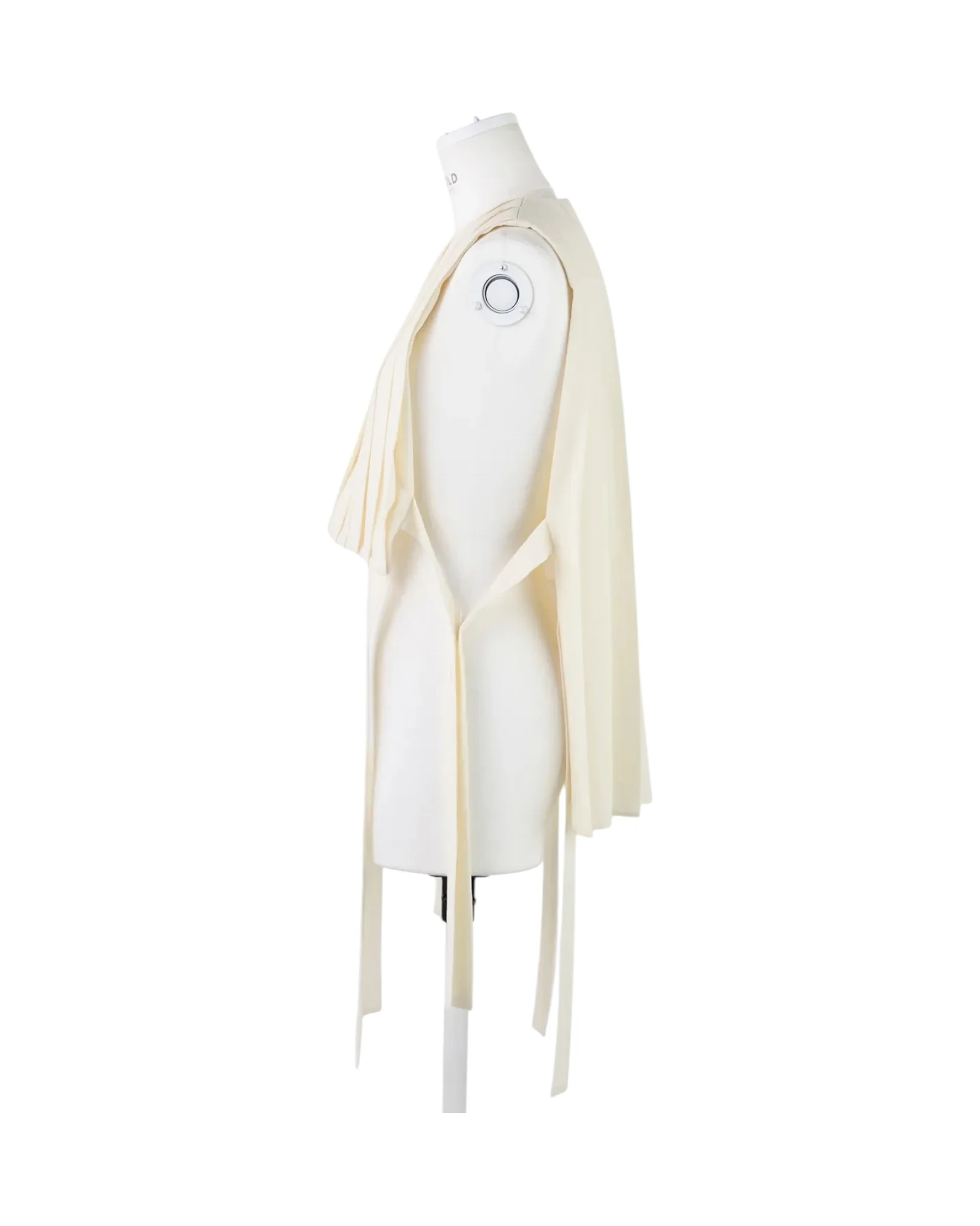 Enfold Pleated Vest Off White - Image 2