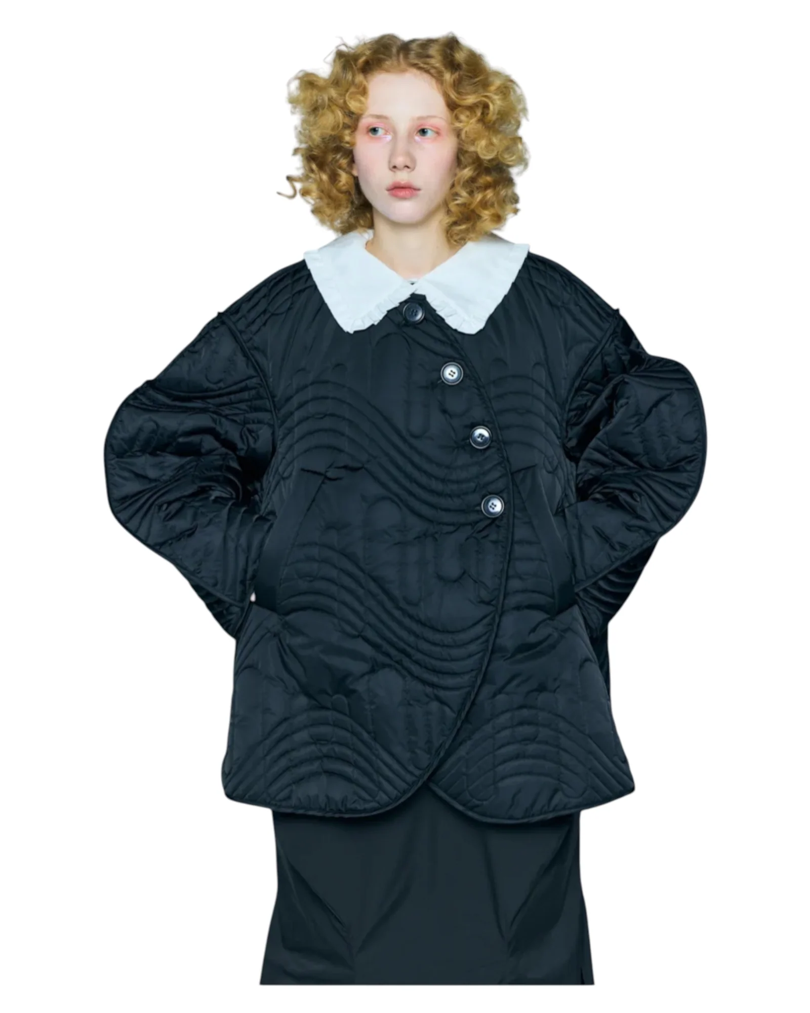 Enfold Quilted Jacket Black - Image 3