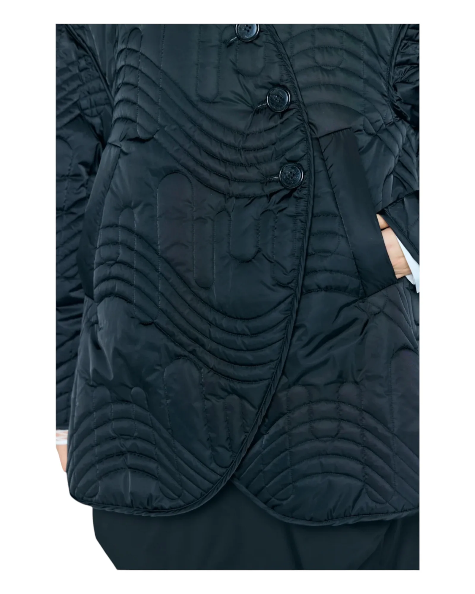 Enfold Quilted Jacket Black - Image 8