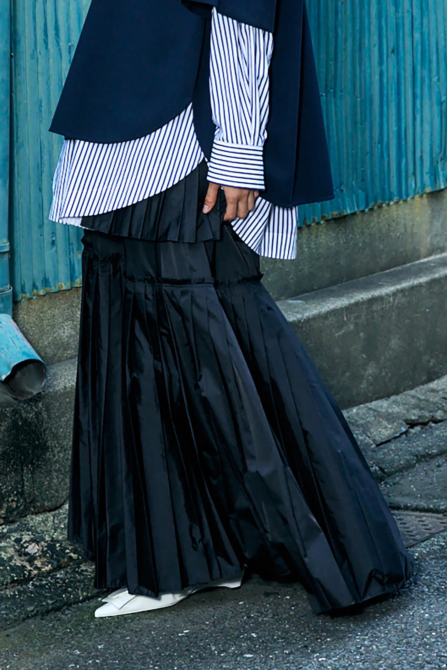 Enfold Random Pleats Skirt Black - Image 4