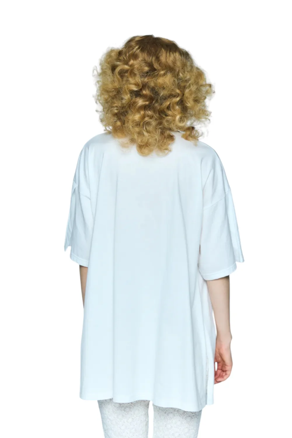 Enfold Slit Sleeve T-shirt White - Image 5