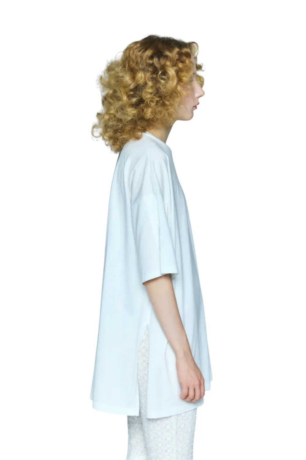 Enfold Slit Sleeve T-shirt White - Image 6
