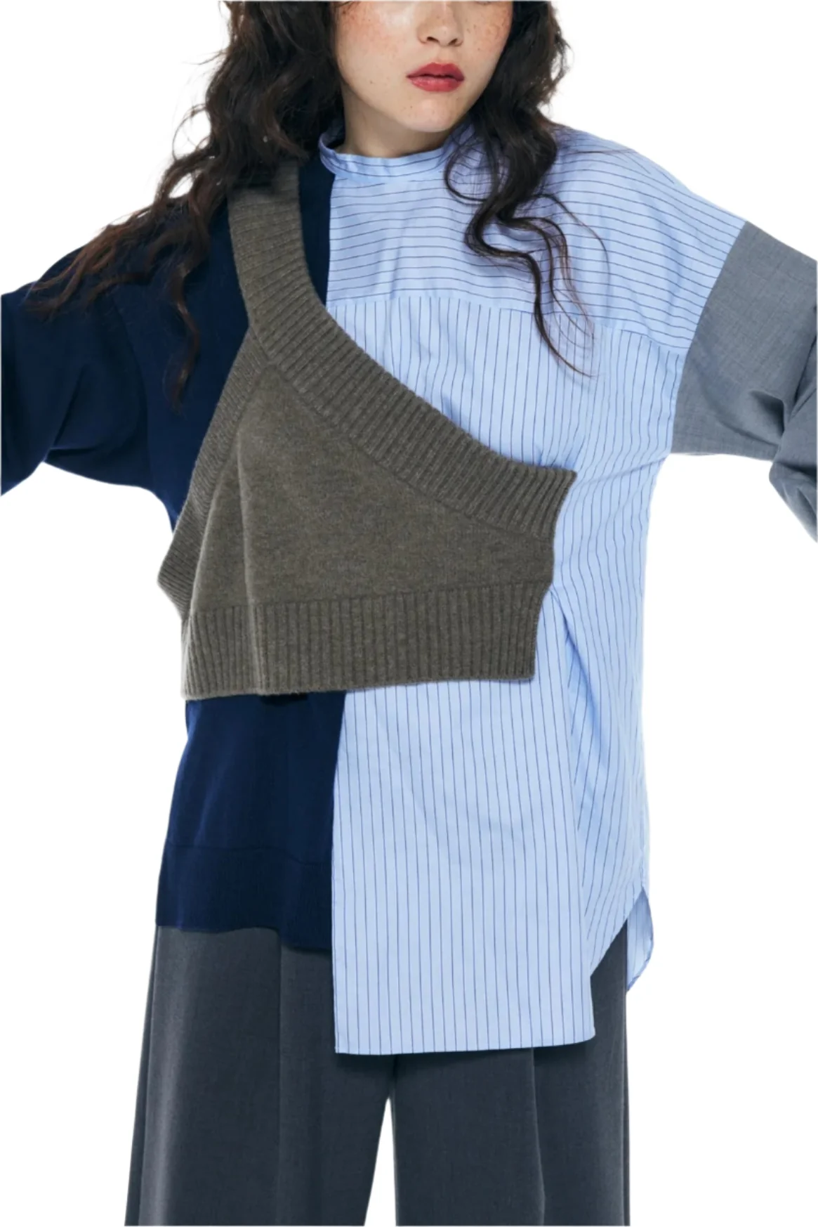Enfold Knitted Combination Pullover - Image 4