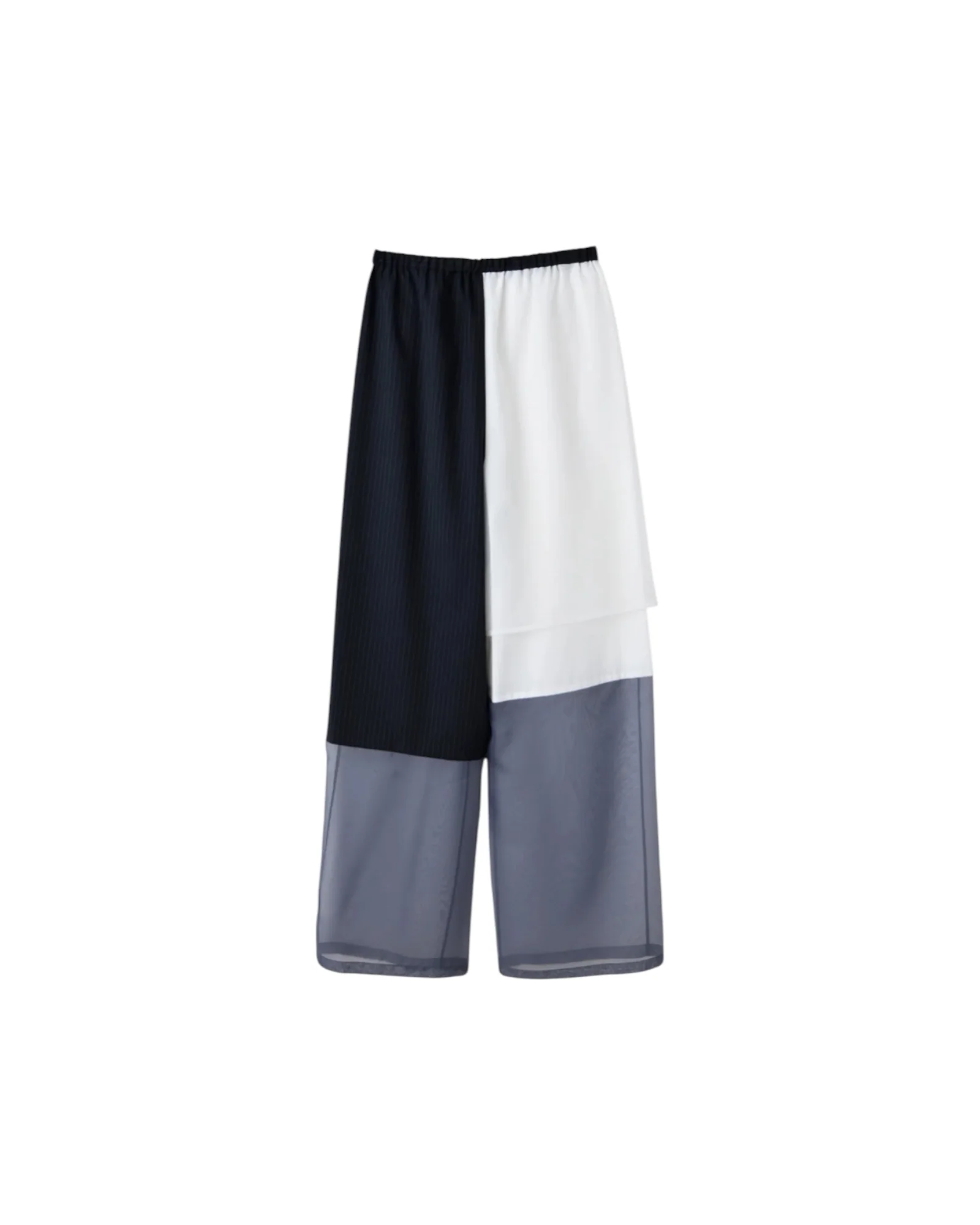 Enfold Striped mix Fabric Pants Dark Navy - Image 2