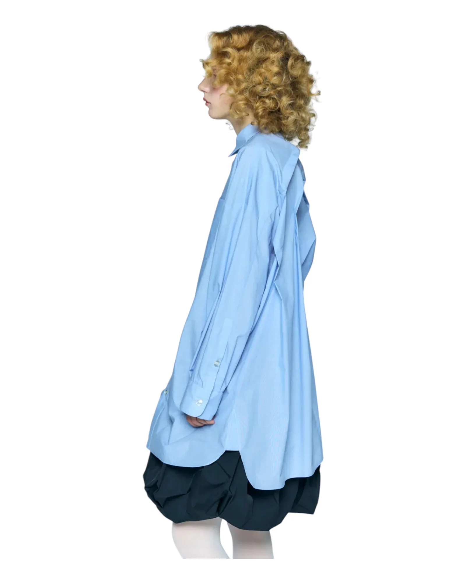 Enfold Tucked BIG Shirt Light Blue - Image 4