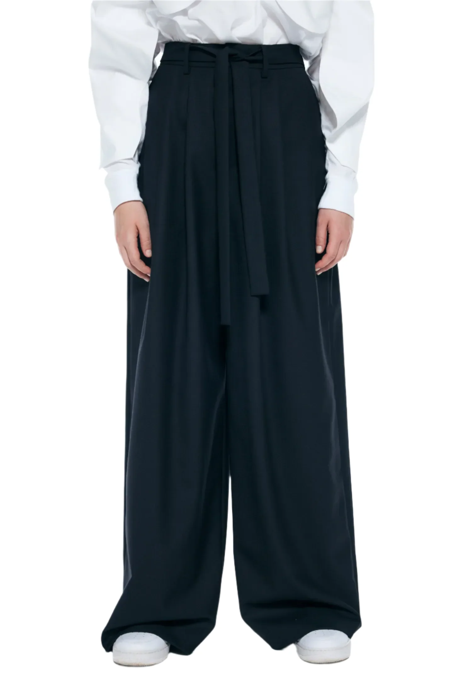Enfold Tucked Wide Pants Black - Image 4