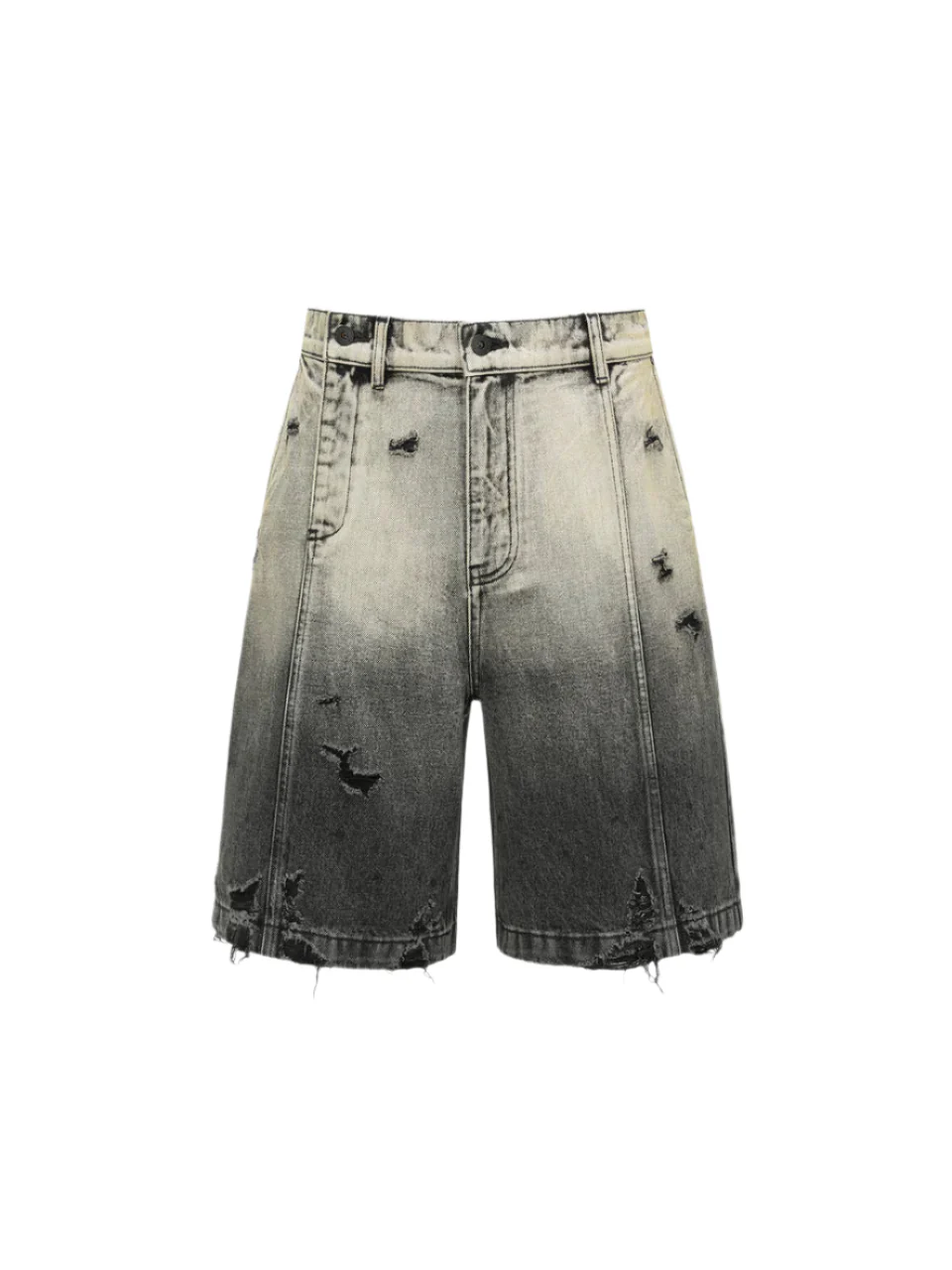 FengChenWang Denim Gradient Washed Shorts