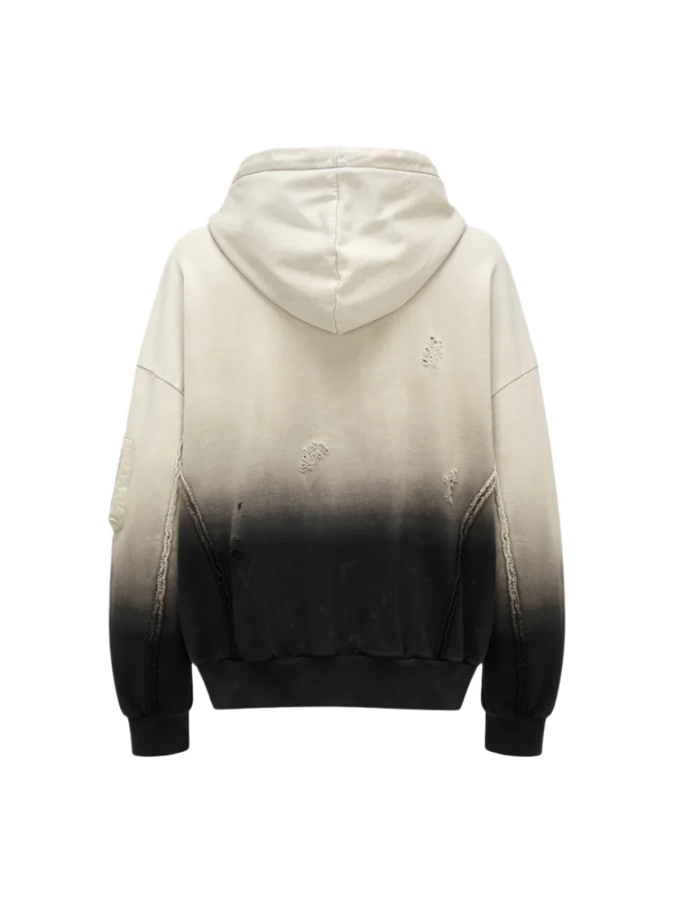 FengChenWang Gradient Washed Deconstruction Zip Hoodie - Image 3