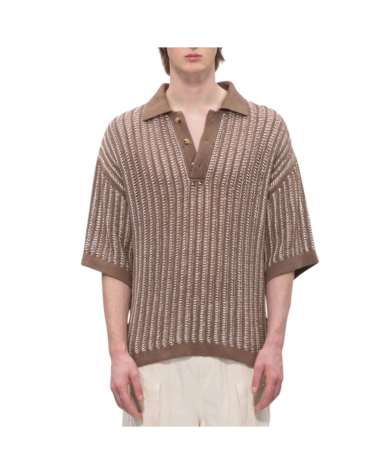 FengChenWang Oversized Knit Polo