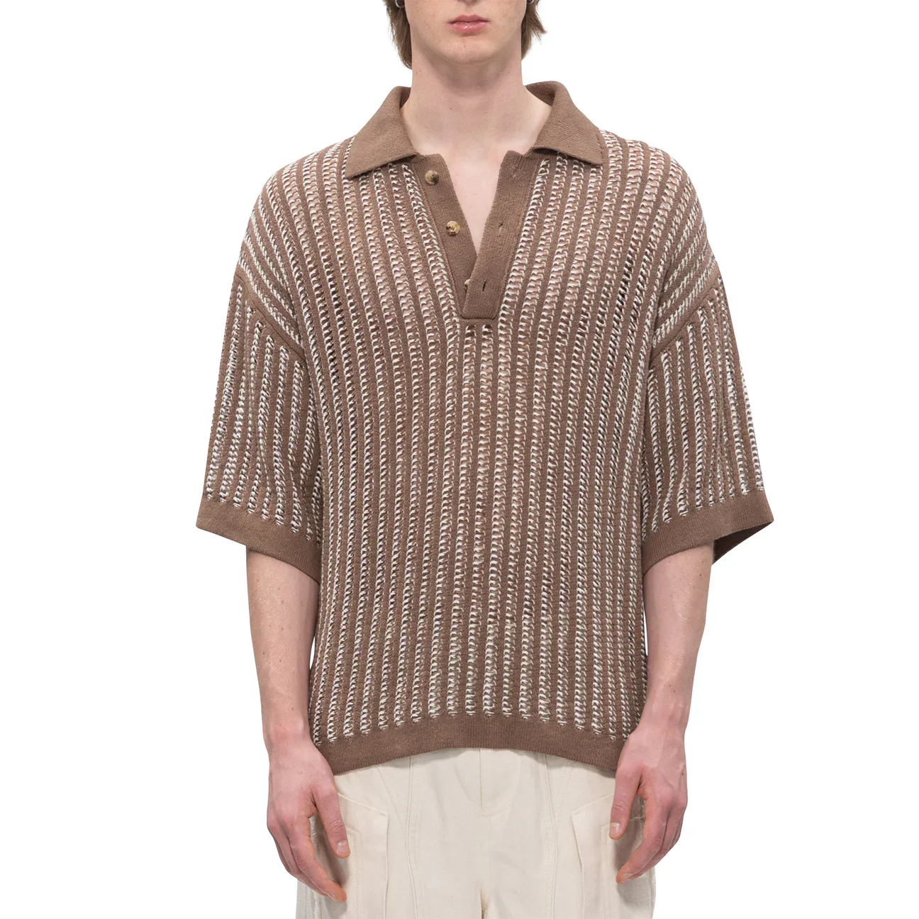 FengChenWang Oversized Knit Polo - Image 2