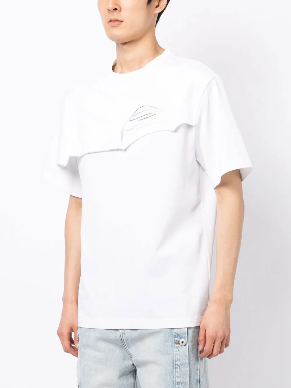 FengChenWang Panelled Collar T-Shirt - Image 4