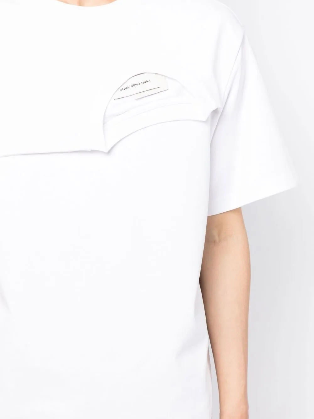 FengChenWang Panelled Collar T-Shirt - Image 5