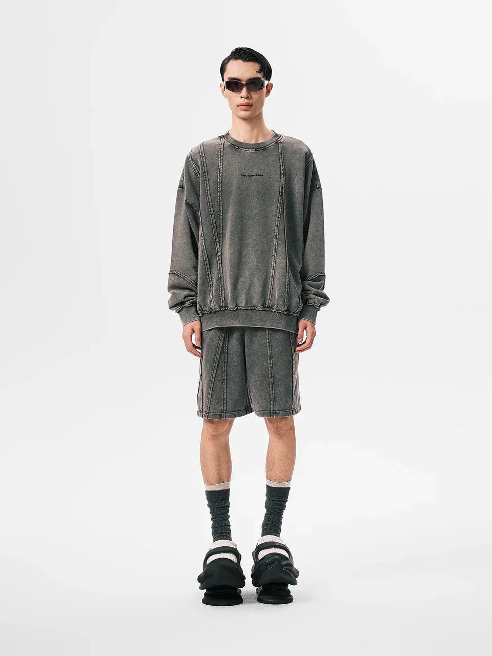 FengChenWang Tie-Dye Panelled Sweater - Image 4
