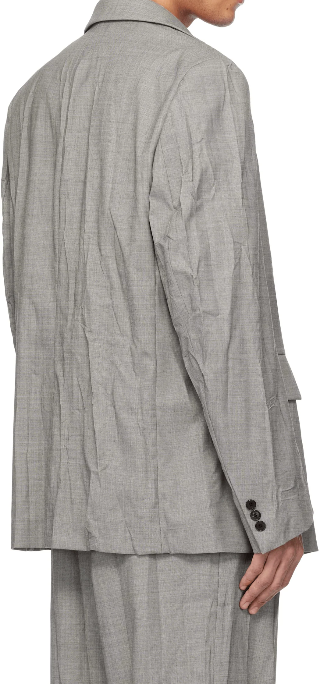 Hed Mayner Notch Lapel Blazer Grey - Image 5