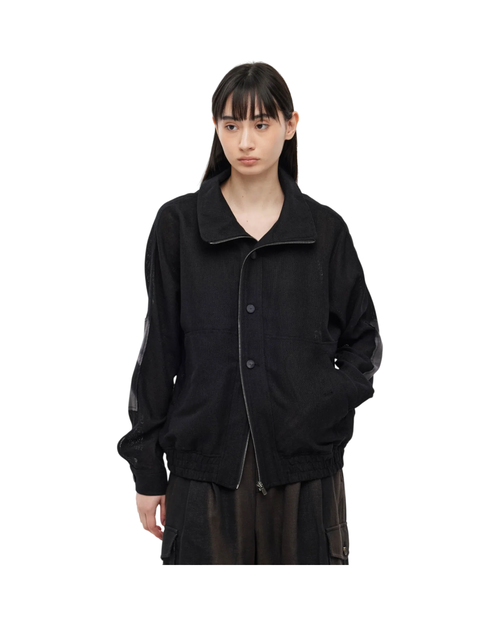 Jiyong Kim Asymmetric Zip-Up Hoodie Black - Image 8