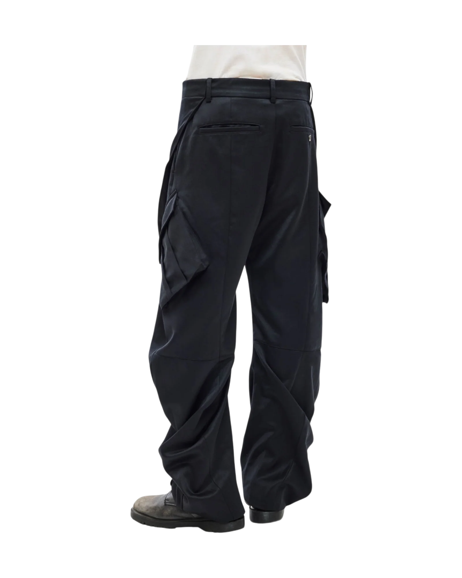 Jiyong Kim Curved Multi Pocket Trousers Black - Image 5