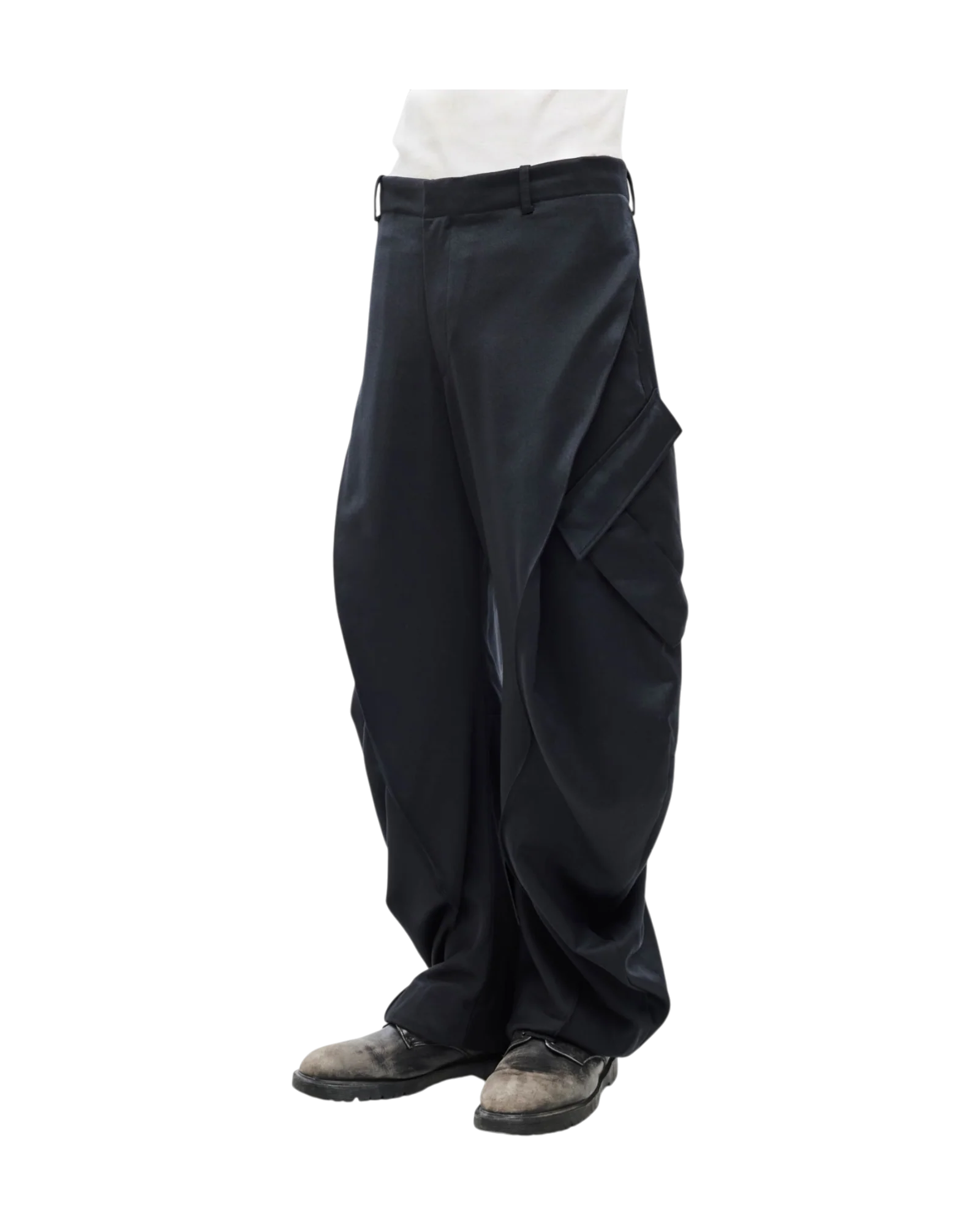 Jiyong Kim Curved Multi Pocket Trousers Black - Image 6
