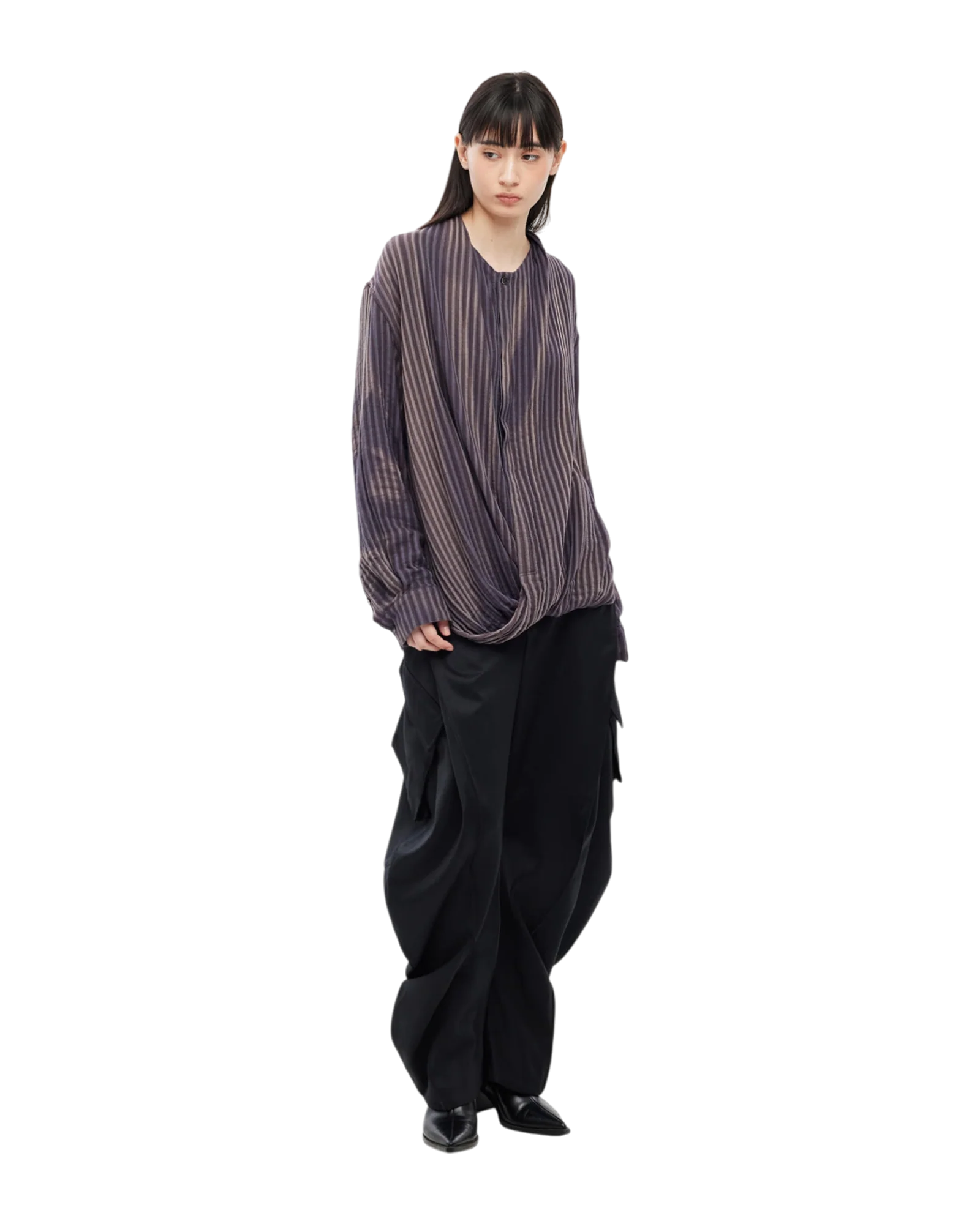 Jiyong Kim Curved Multi Pocket Trousers Black - Image 8