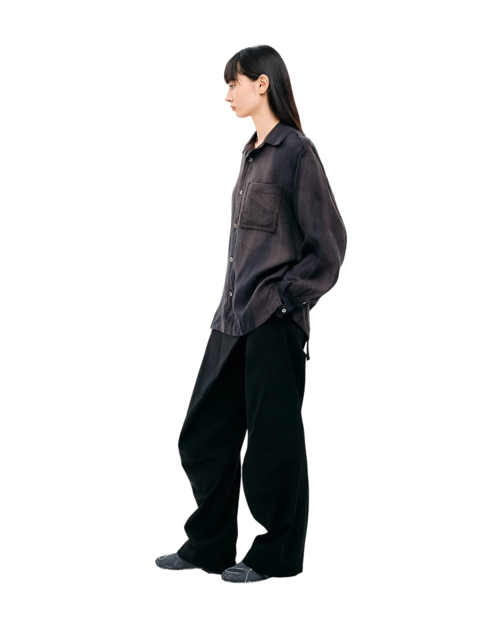 Jiyong Kim Curved Multi Pocket Trousers Black - Image 9