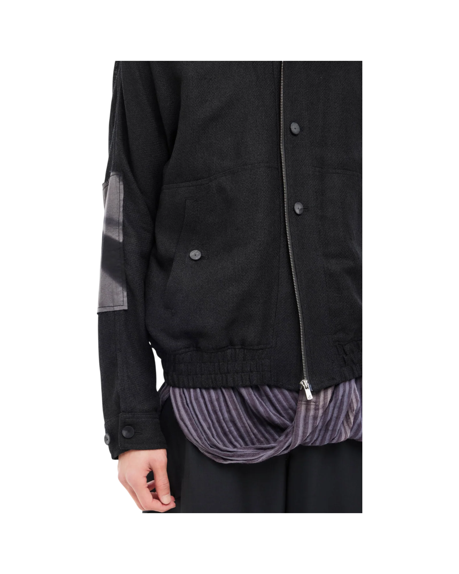 Jiyong Kim Sun-Bleached Double Front Jacket Black - Image 5