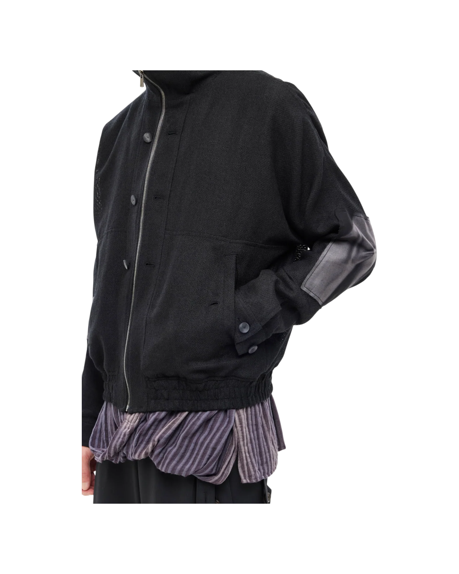 Jiyong Kim Sun-Bleached Double Front Jacket Black - Image 7