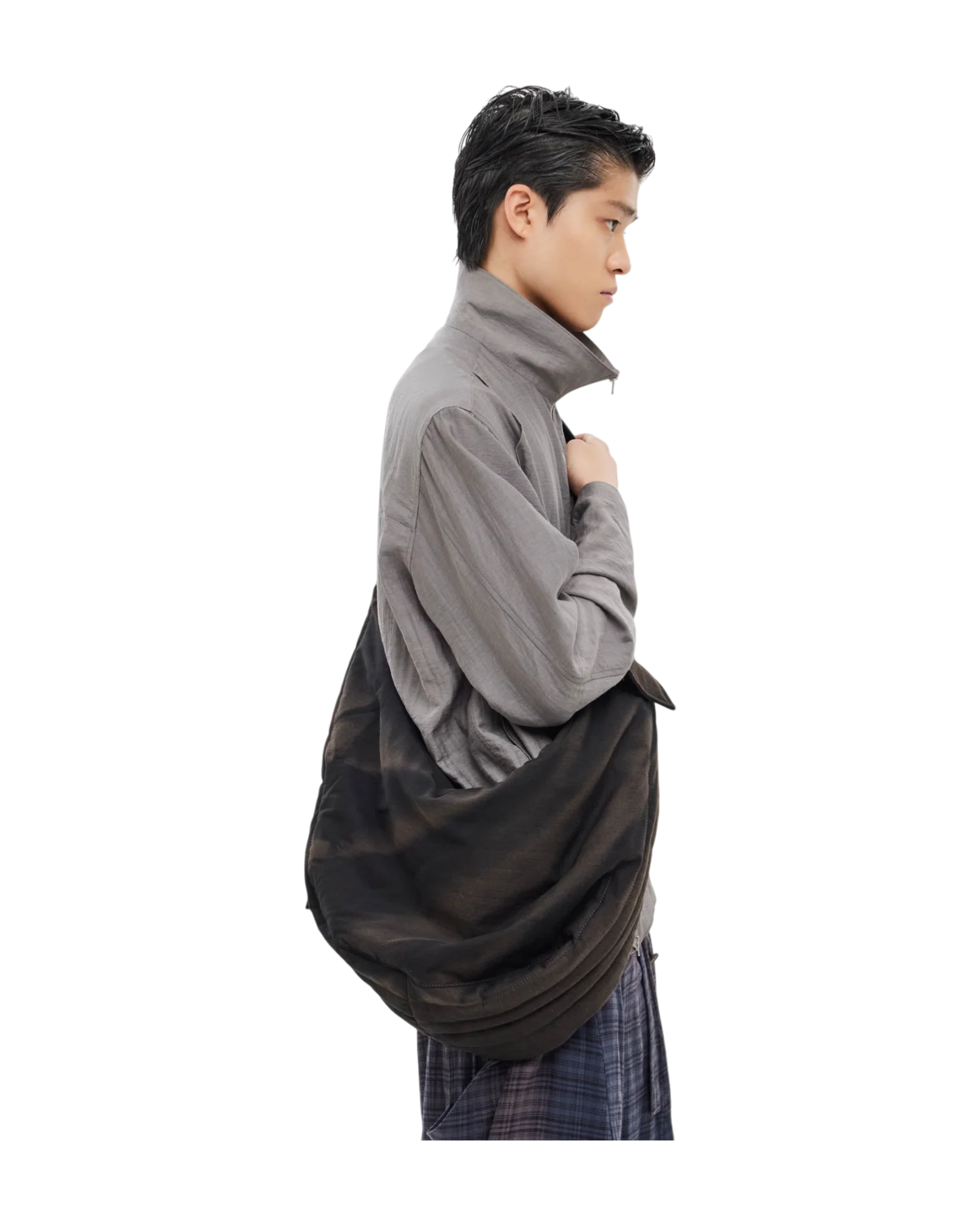 Jiyong Kim Sun-Bleached Draped Shoulder Bag Black - Image 3